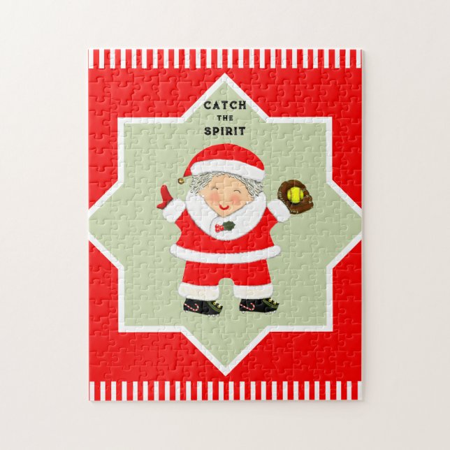 Softball Weihnachten Puzzle (Vertikal)