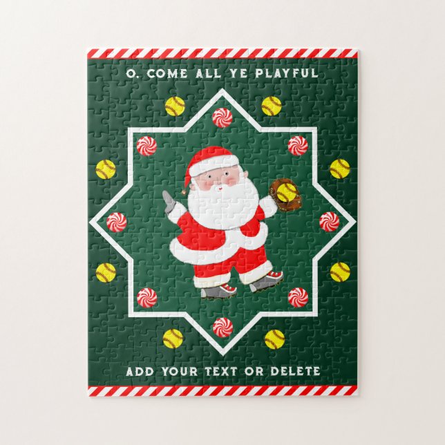 Softball-Weihnachtsgeschenke Puzzle (Vertikal)