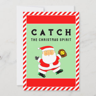 Softball Weihnachtskarte Feiertagskarte