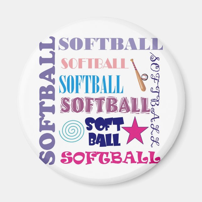 Softball wiederholt magnet (Vorne)