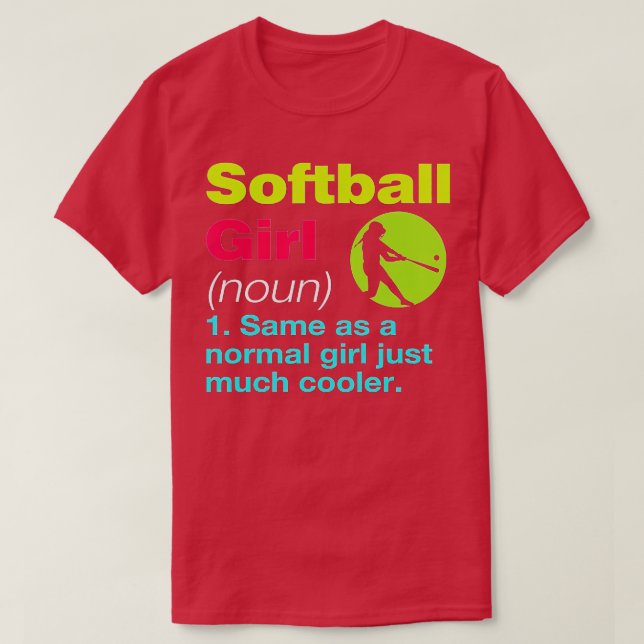 Softball Woman Pitcher Mutter Definition Funny T-Shirt (Design vorne)