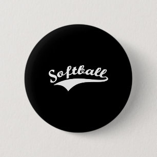 Softball-Wort-Schulteam-Spieler Freizeitweich Button