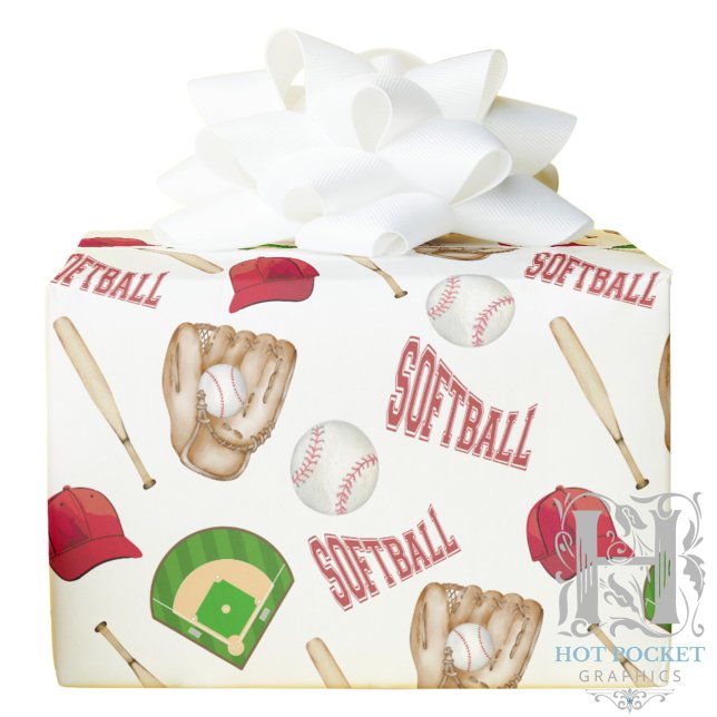 Softball Wrapping Paper Geschenkpapier (Von Creator hochgeladen)