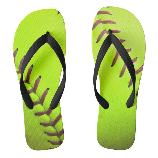 Softball Yellow Fast Pitch 8U 10 Umdrehend Flop Sa Flip Flops (Fußbett)