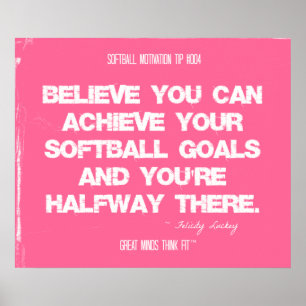 Softball-Zitate in Threads 004 Poster