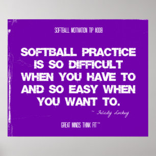 Softball-Zitate in Threads 008 Poster