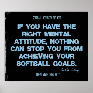 Softball-Zitate in Threads 010 Poster