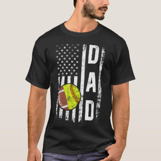 SoftballDad US-FlaggeSoftball-Vater T-Shirt