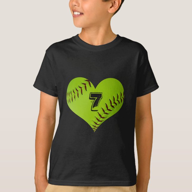 Softballherz T - Shirt (Vorderseite)