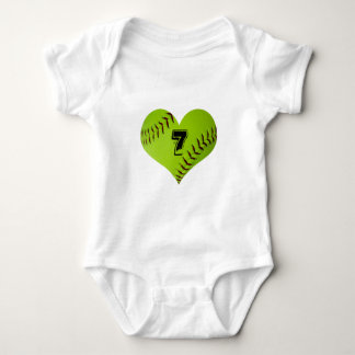 Softballherzausstattung Baby Strampler