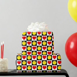 Softballs und Herz-Fastballspieler Geschenkpapier