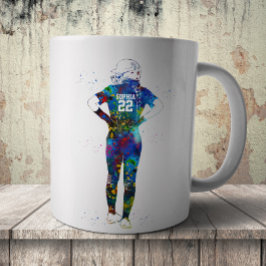 Softballspielerin Kaffeetasse