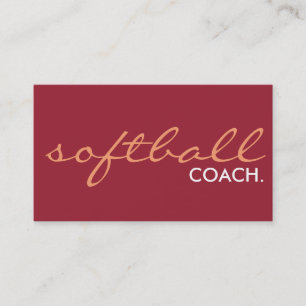 Softballtrainer. (Farbe kundengerecht) Visitenkarte