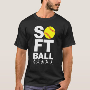 SOFTBALLYellow Ball mit Batch, Pitching Stance T-Shirt