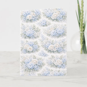 SoftBlue Blumenmuster Elegant Romantisch Botanisch Einladung