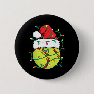 Softbyll mit Santa Hut Männer Jungen Mädchen Weihn Button