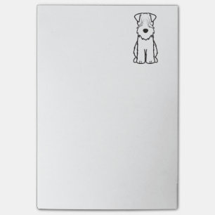 Softcoated Wheaten Terrier-HundeCartoon Post-it Klebezettel