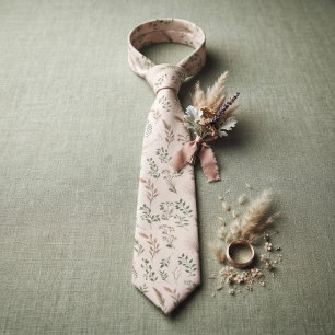 Softes Vintage-Wiesen-Muster Krawatte