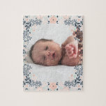 Softest Botanisches Pastell-Foto Puzzle<br><div class="desc">Ein frisches,  elegantes Design in Pastellfarben und Blumen. Weiches Botanisches Pastel-Foto-Puzzle</div>