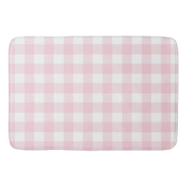 Softest Light Pink Gingham Buffalo Karo Kariert Badematte
