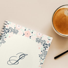 Softest Monogram | Floral Personal Custom Notizblock