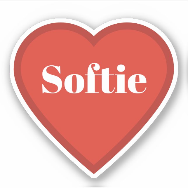 Softie Heart Aufkleber - Relatable Mood Aufkleber (Vorderseite)