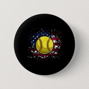 Softll 4. Juli Männer USA Amerikanische Flagge Vin Button