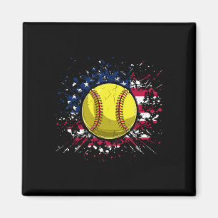 Softll 4. Juli Männer USA Amerikanische Flagge Vin Magnet