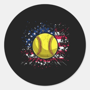 Softll 4. Juli Männer USA Amerikanische Flagge Vin Runder Aufkleber