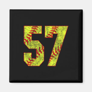 Softll #57 Fastpitch Softll Mama Nummer 57 Spieler Magnet