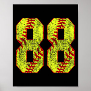 Softll #88 Fastpitch Softll Mama Nummer 88 Spieler Poster