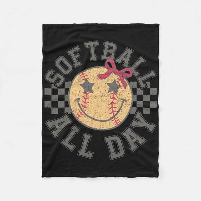 Softll All Day Softll Coquette Bow Softll Girl Wom Fleecedecke (Vorderseite)