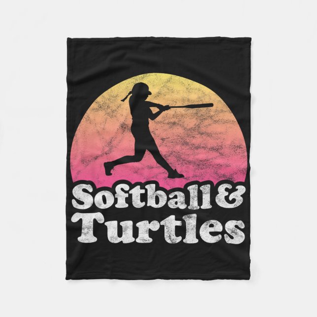 Softll And Turtles Women Or Girls Turtle  Fleecedecke (Vorderseite)