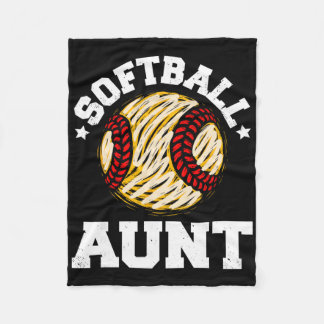 Softll Aunt Distressed Vintage Funny Aunt Game Day Fleecedecke
