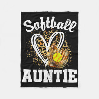 Softll Auntie Leopard Heart Matching Family  Fleecedecke