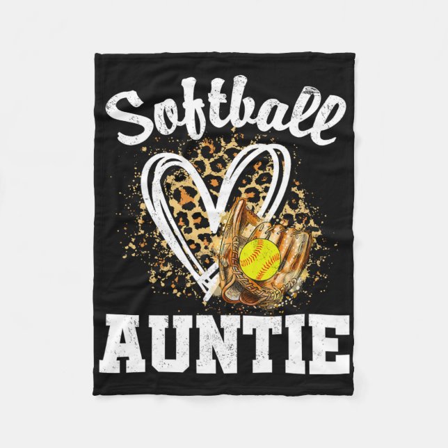 Softll Auntie Leopard Heart Matching Family  Fleecedecke (Vorderseite)