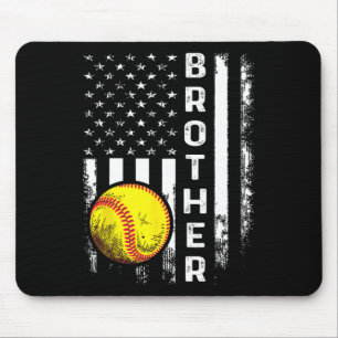 Softll Brother American Flag Vintage Weihnachten X Mousepad