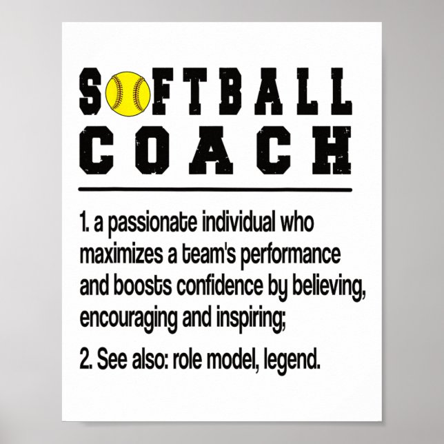 Softll Coach Definition Softll Coaching  Poster (Vorne)