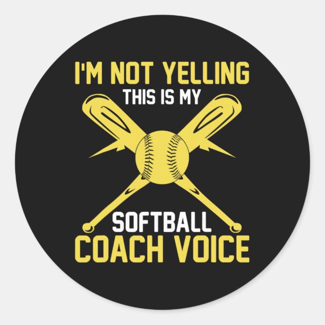 Softll Coaching Stimme - Sofortiger Coach Softll  Runder Aufkleber (Vorderseite)