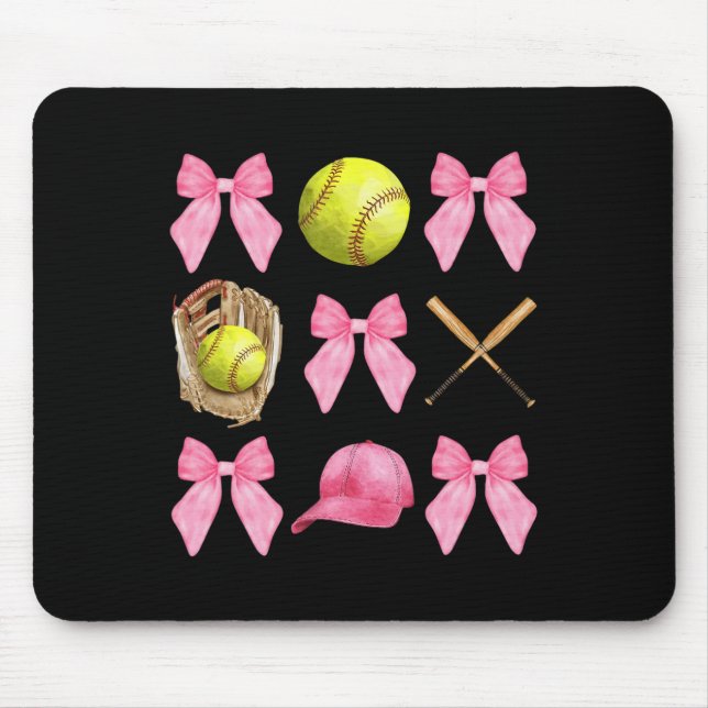 Softll Coquette Bow Soft Girl Era Sell Softll Mama Mousepad (Vorne)
