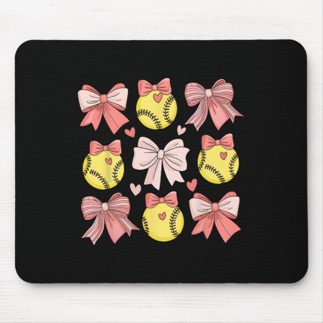 Softll Coquette Bow Softll Mama Mütter Tagessoftwa Mousepad (Vorne)