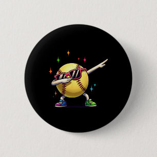 Softll Dab Tanz Lustiger Softll Spieler Kinder Jun Button