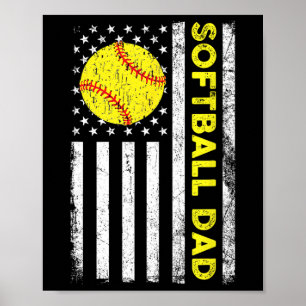 Softll Dad bedruckte amerikanische Flagge Vatertag Poster