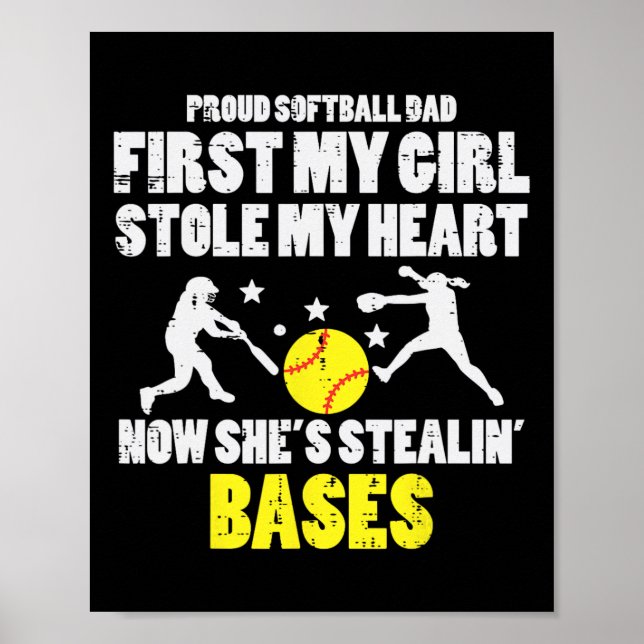 Softll Dad Girl Stole My Heart Stealing Ses Father Poster (Vorne)