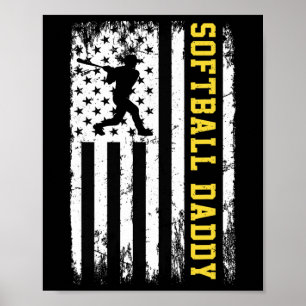 Softll Daddy Vintage USA Amerikanische Flagge Poster