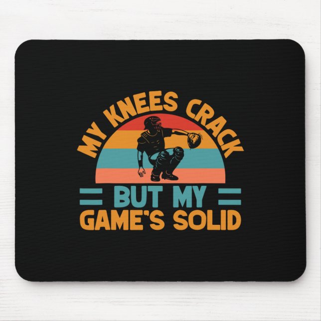 Softll Fänger Meine Knie Knacken Softll Mama _1  Mousepad (Vorne)