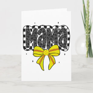 Softll Kokette Schleife Softll Mama Spieltag Softl Karte