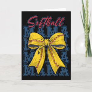 Softll Kokette Schleife Softll Mom Spieltag Softll Karte