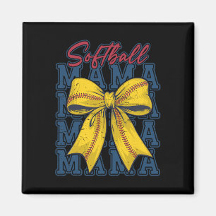 Softll Kokette Schleife Softll Mom Spieltag Softll Magnet