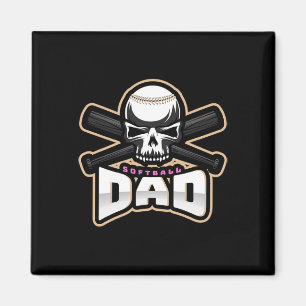 Softll Papa Fastpitch Vatertag Softll Papa Geschen Magnet